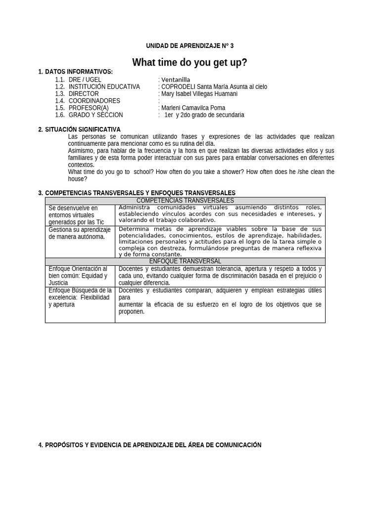 Unidad 3 (Mayo - Junio) | PDF | Aprendizaje | Comunicación