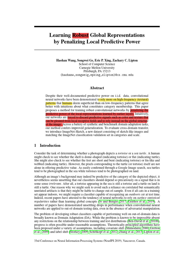 Learning Robust Global Representations by Penalizing Local Predictive ...