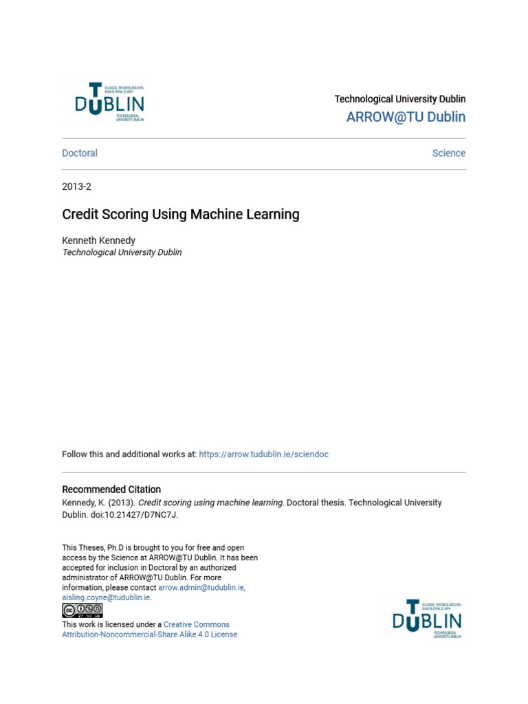 Credit Scoring Using Machine Learning | PDF | Machine Learning ...