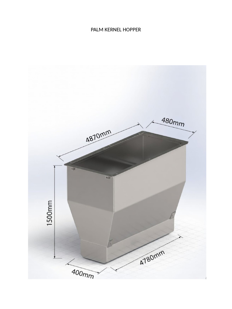 Palm Kernel Hopper | PDF | Volume | Density