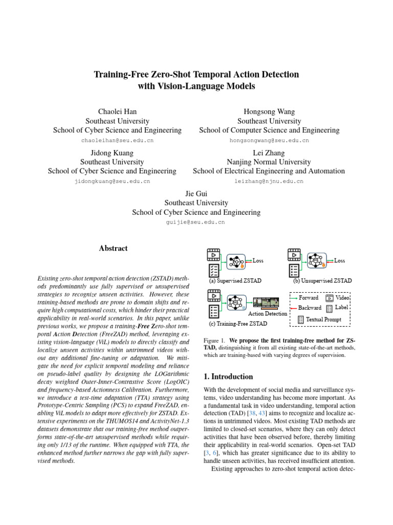 Training-Free Zero-Shot Temporal Action Detection | PDF | Machine ...