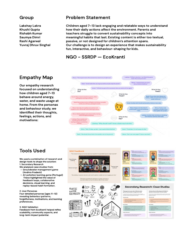 Design Thinking Final Submission | PDF | Prototype