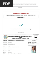 RDVV Private Exam Form 2026 | PDF