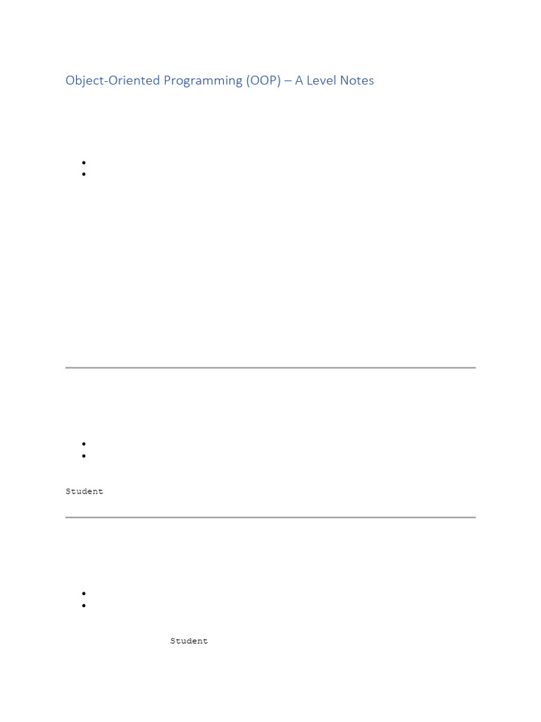 OOPs Definitions With Examples | PDF | Method (Computer Programming ...
