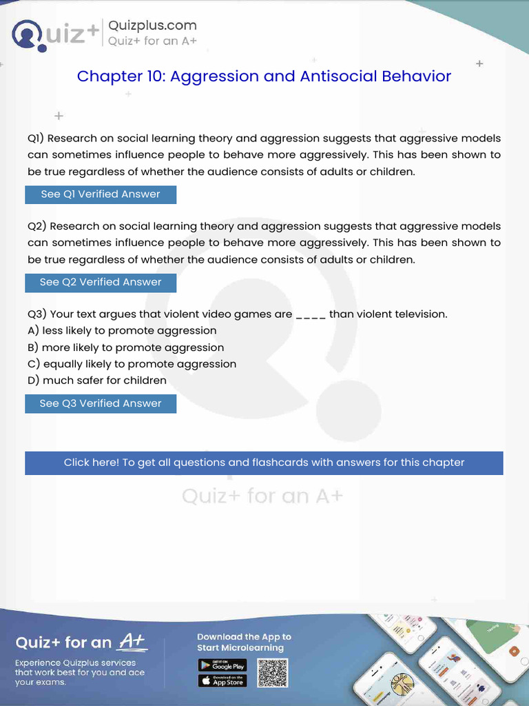 Research On Social Learning Theory and Aggression Suggests That ...