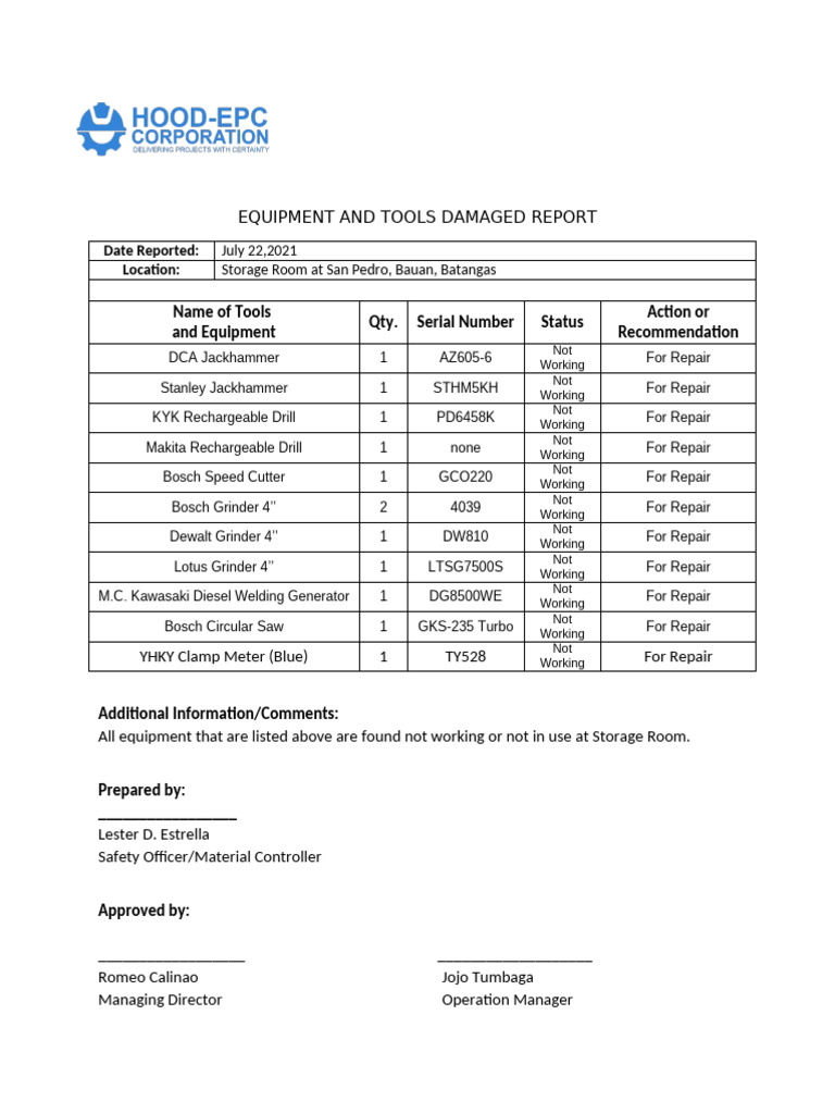 Damaged Report | PDF | Mechanical Engineering | Cutting