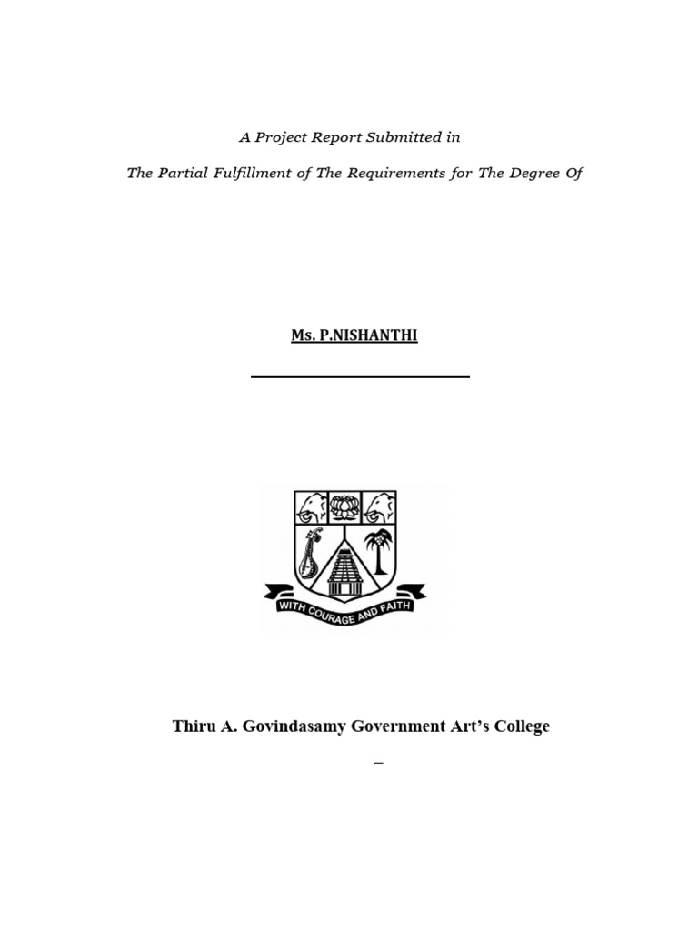 Dhanush Final Cover Page One | PDF | Web Application | Information Science