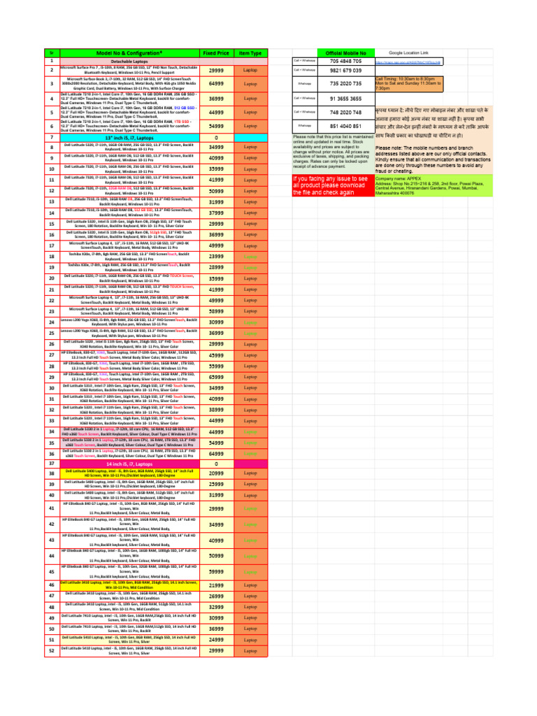 Appex Price List - 7054848705 | PDF | Laptop | Computer Engineering
