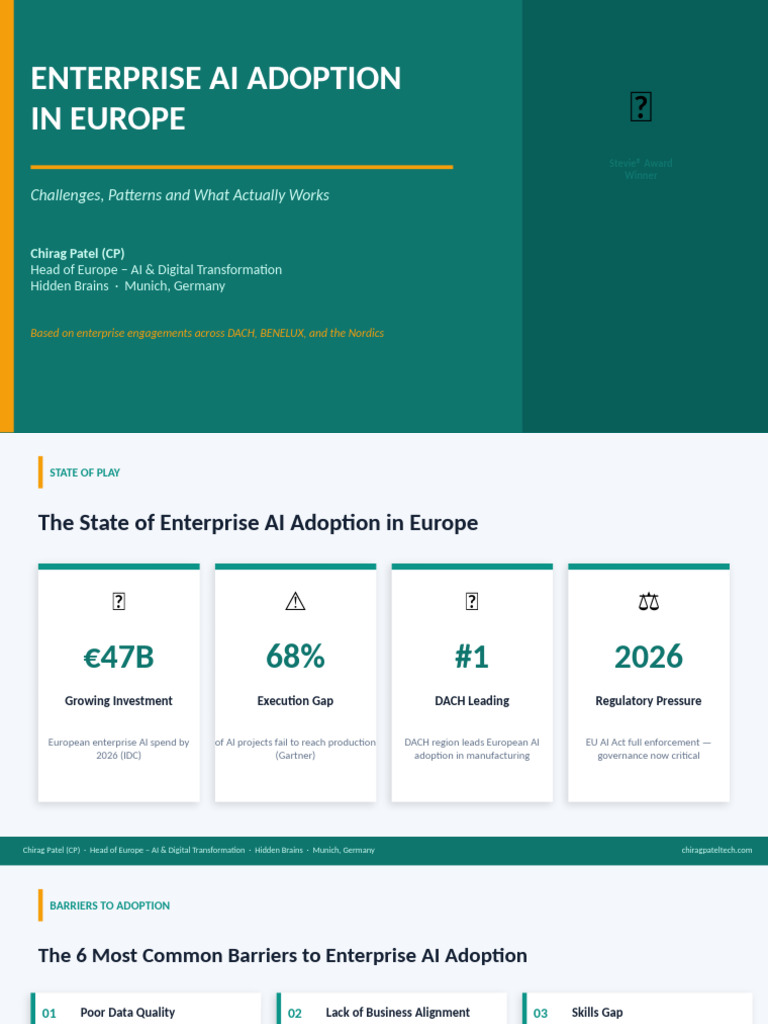Enterprise AI Adoption in Europe: Challenges, Patterns and What ...
