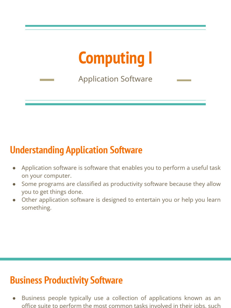 Computing I - Application Software | PDF | Databases | Computer Aided ...