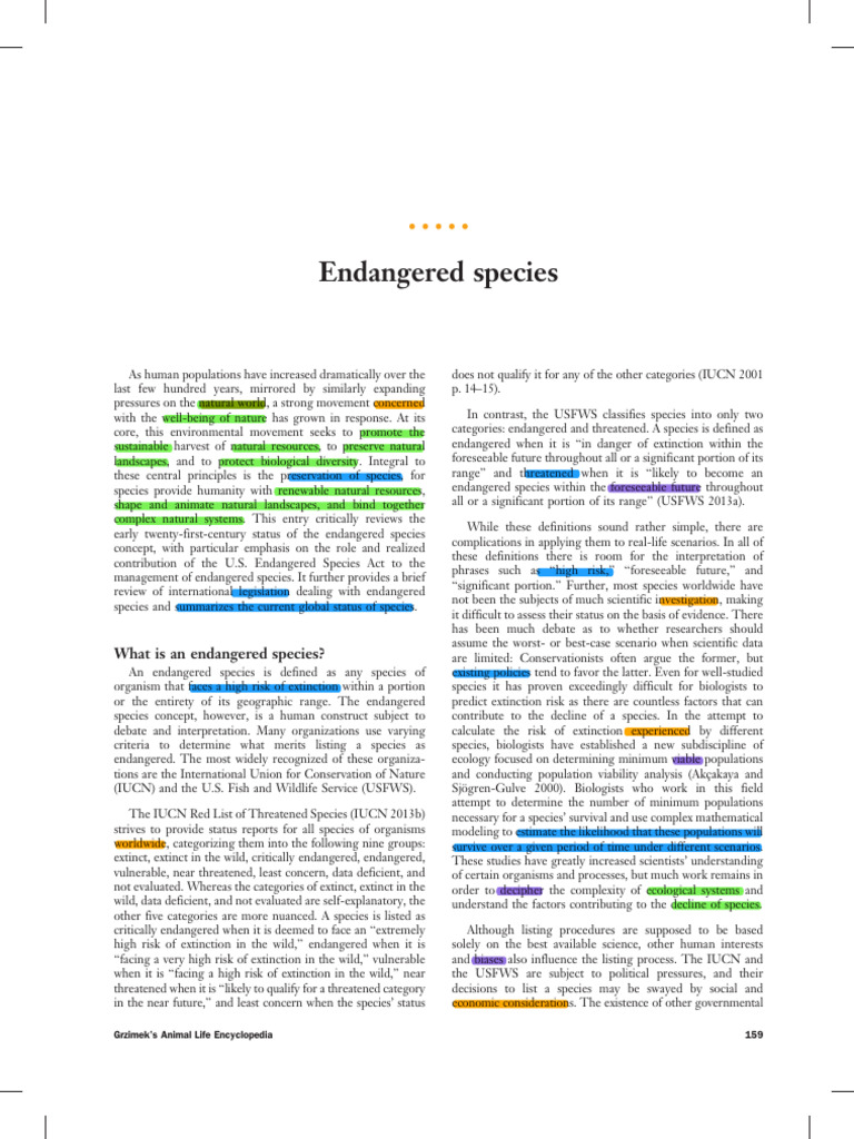 2013 Buechley Sekercioglu | PDF | Endangered Species | Conservation Biology