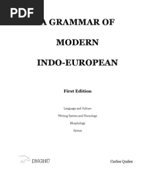 Pepra Xxx Sex - A Grammar of Modern Indo-European | Pronoun | Verb