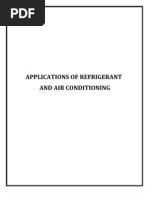 Applications of Refrigerant and Air Conditioning