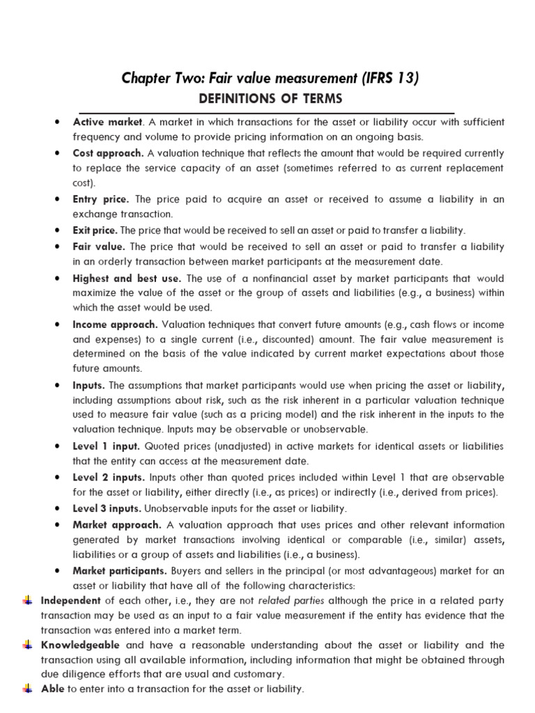 CH 2 Fair Value | PDF | Fair Value | Valuation (Finance)