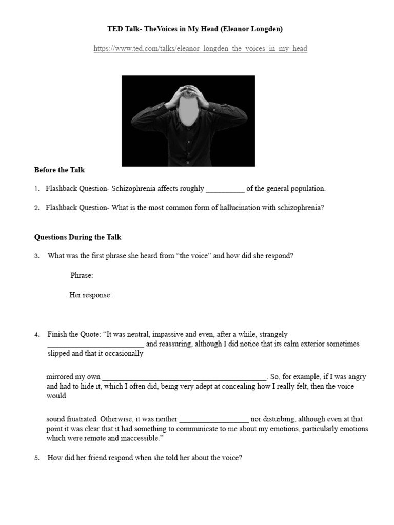 The Voices in My Head | PDF | Psychological Trauma | Self Esteem