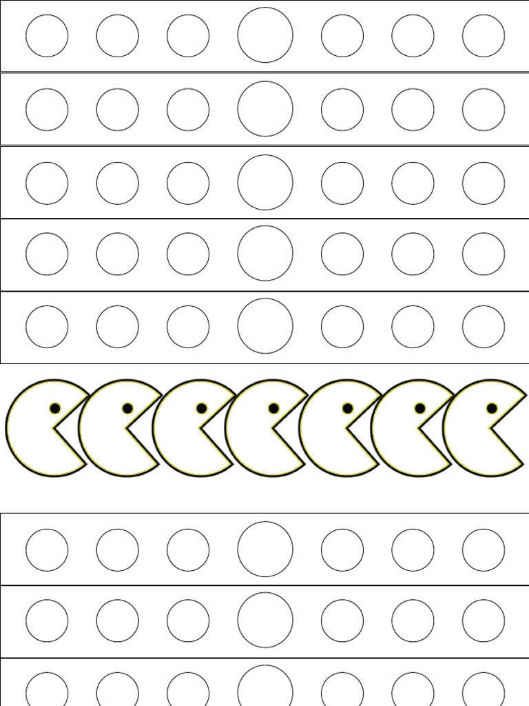 Pacman - Dotted Line Game - Craft | PDF