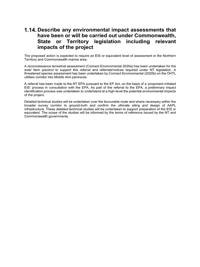2020-8818 AAPL EPBC Referral VA Section 1.14 | PDF