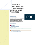 Individual Differences: Personality, Skills, and Abilities: Chapter Outline