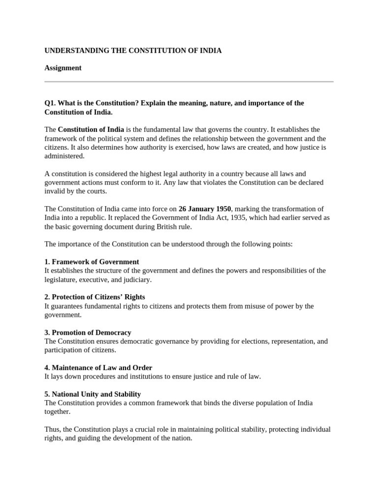 Understanding The Constitution of India | PDF | Constitution | Justice