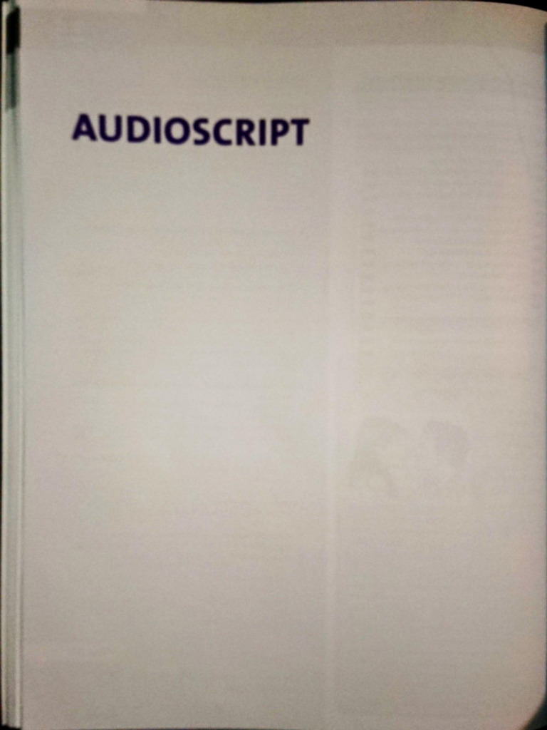 Audio Scripts | PDF