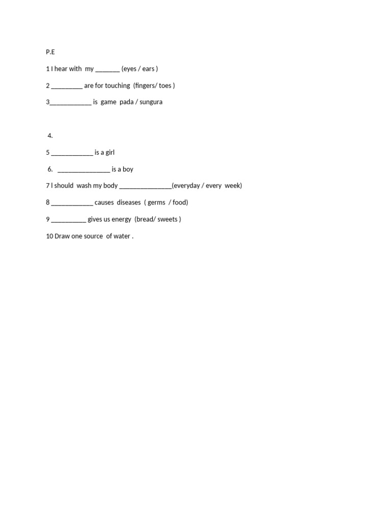 P.E Grade 1 | PDF