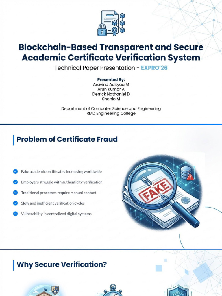 Blockchain Certificate Verification | PDF