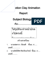 Stop Motion Clay Animation Report