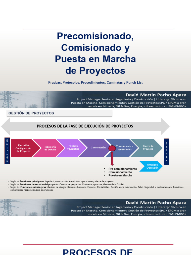 Introduccion Precom-Com y Puesta en Marcha | PDF | Planificación | Agua