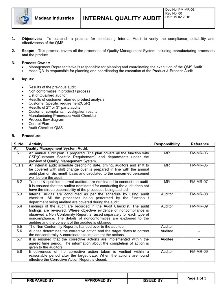 Internal Audit | PDF | Audit | Internal Audit