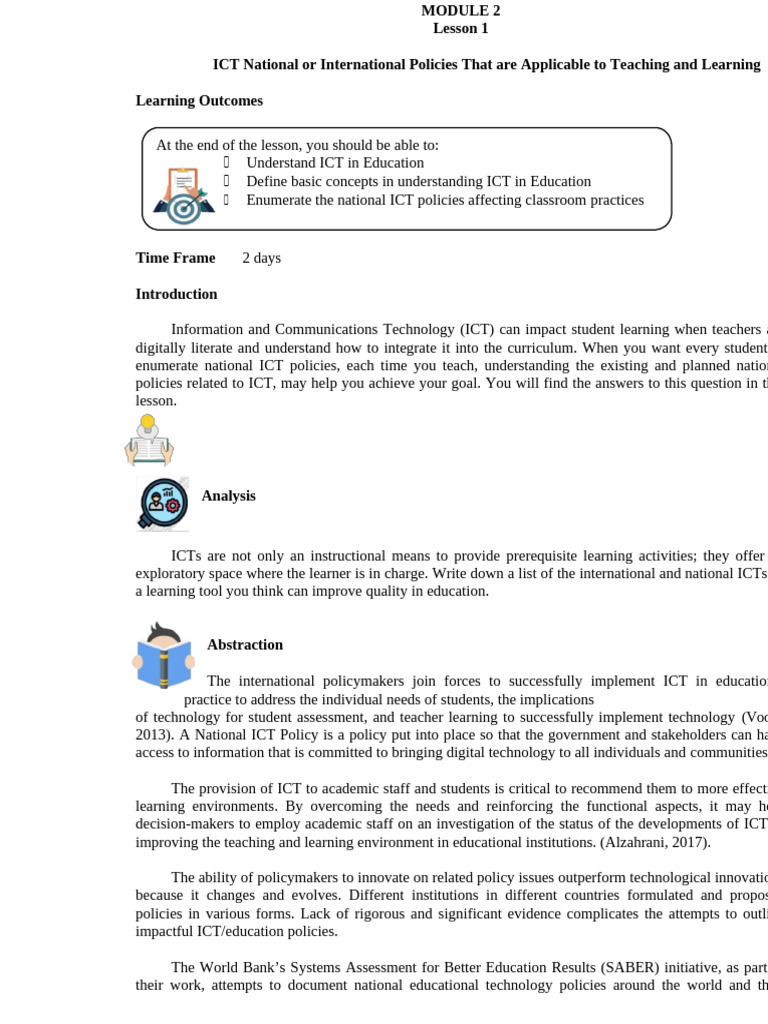 Module 2 | PDF | Educational Technology | Information And ...
