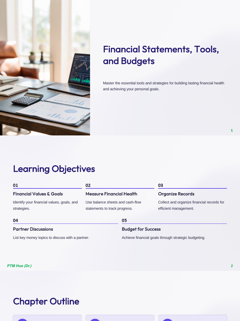 Chapter 2 Financial Statements Tools and Budgets | PDF | Wealth | Expense