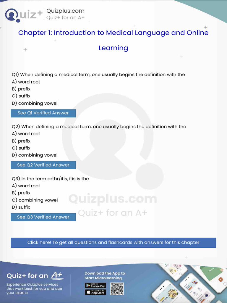 When Defining A Medical Term One Usually Begins The Definition With The ...