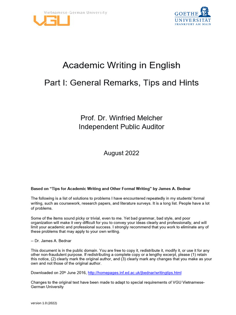 VGU Acedemic Writing v1.0 - Updated | PDF | Comma | Adjective