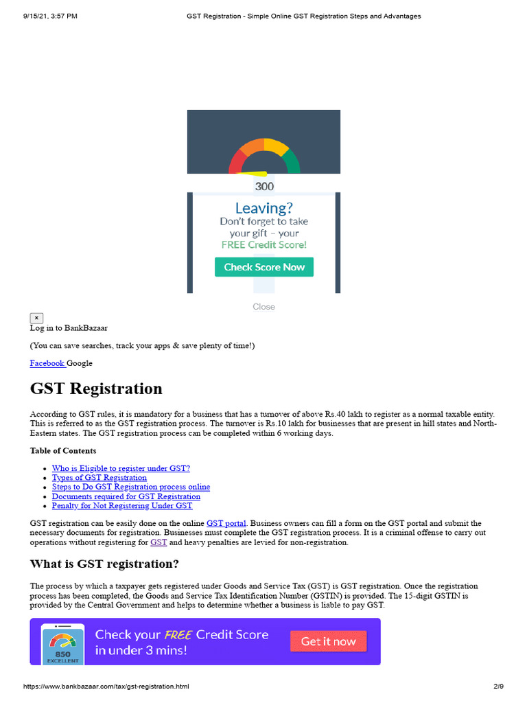 GST Registration - Simple Online GST Registration Steps and Advantages ...