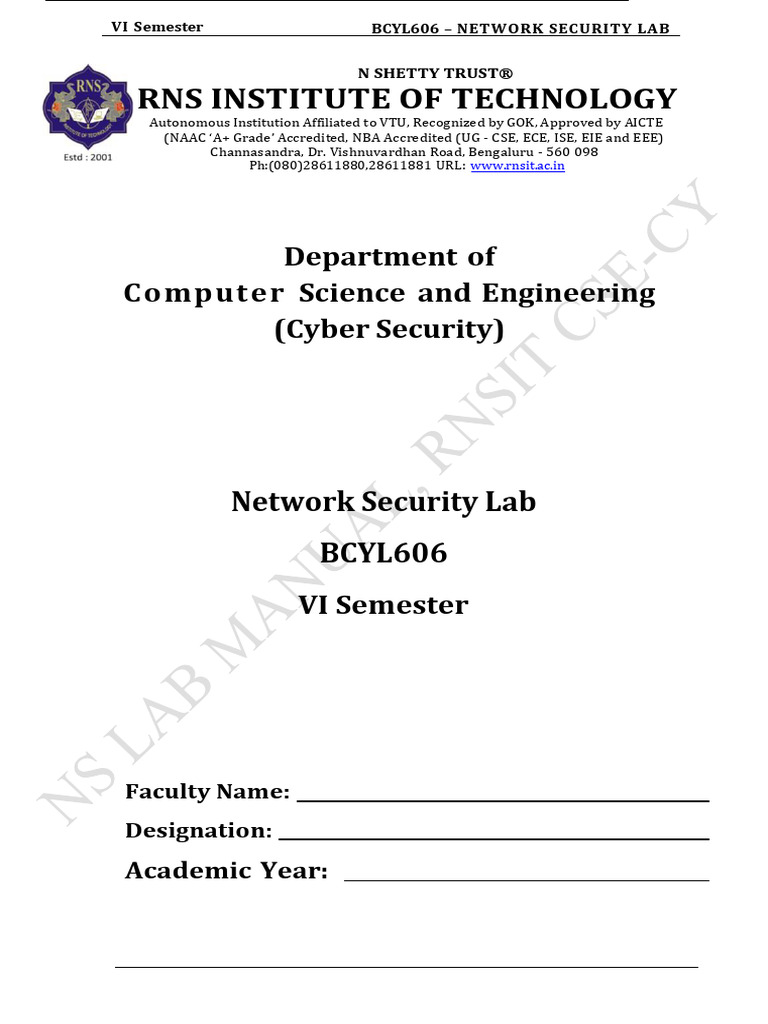 NS Lab Manual | PDF | Encryption | Key (Cryptography)