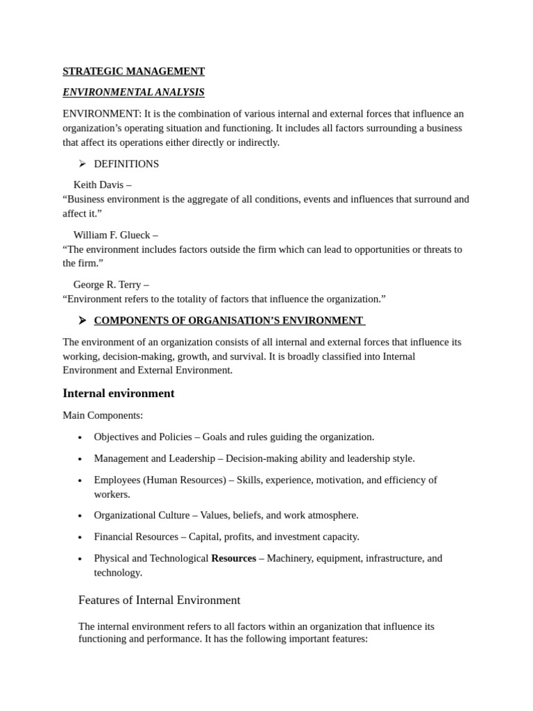Strategic Management | PDF | Swot Analysis | Competitive Advantage