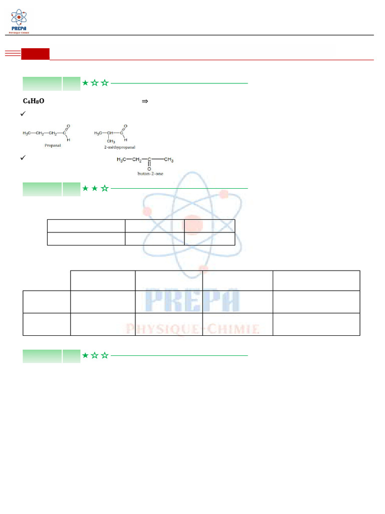 Correction Exercices-COMPOSES | PDF | Cétone | Aldéhyde