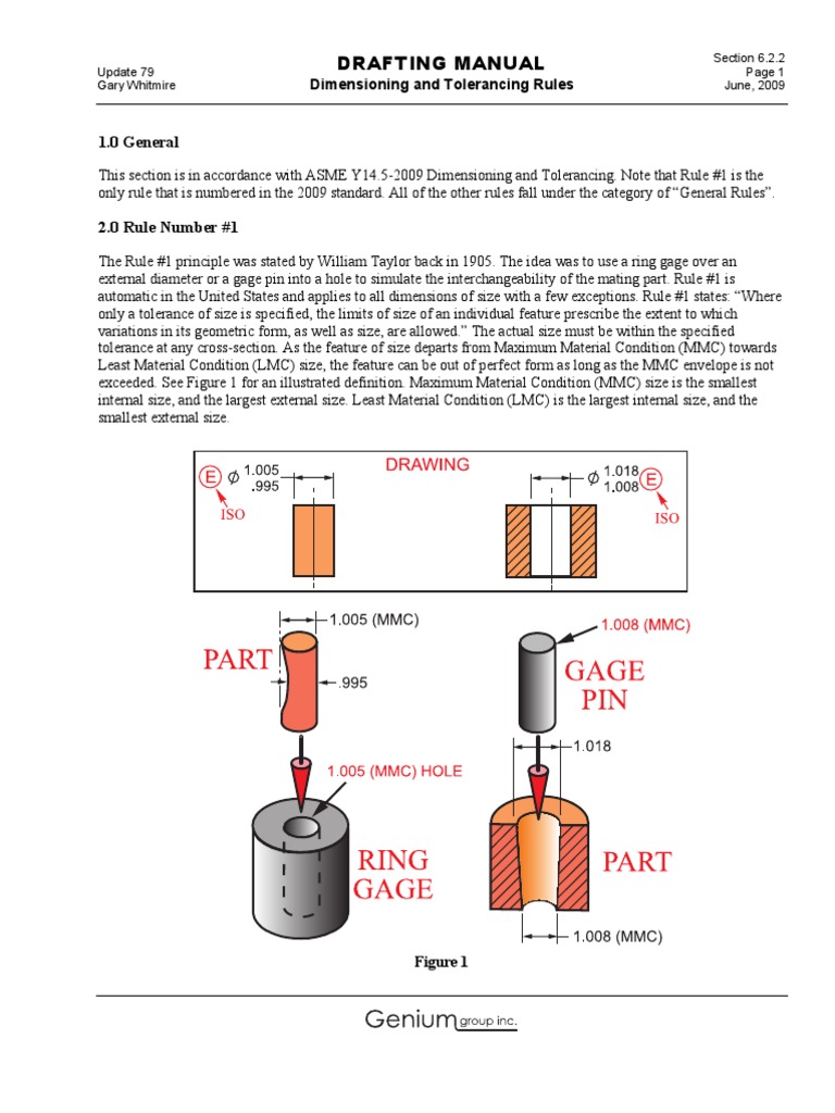 1.0 General Drafting Manual PDF Engineering Tolerance Shape