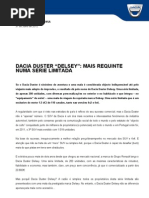 Comunicado de imprensa | Dacia Duster Delsey