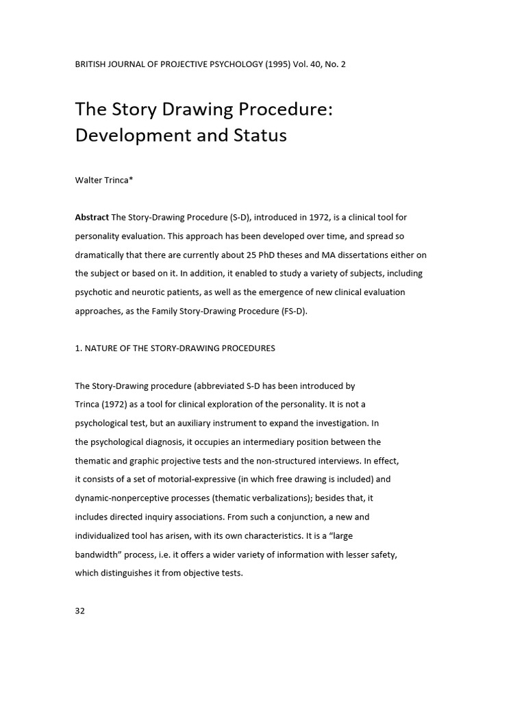 (1995) Trinca, W. - The Story Drawing Procedure - Development and ...