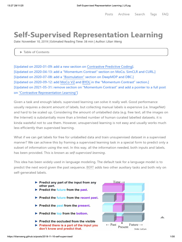 Self-Supervised Representation Learning | PDF | Cognitive Science ...