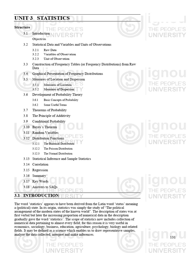 Unit 3 | PDF | Statistics | Probability Distribution