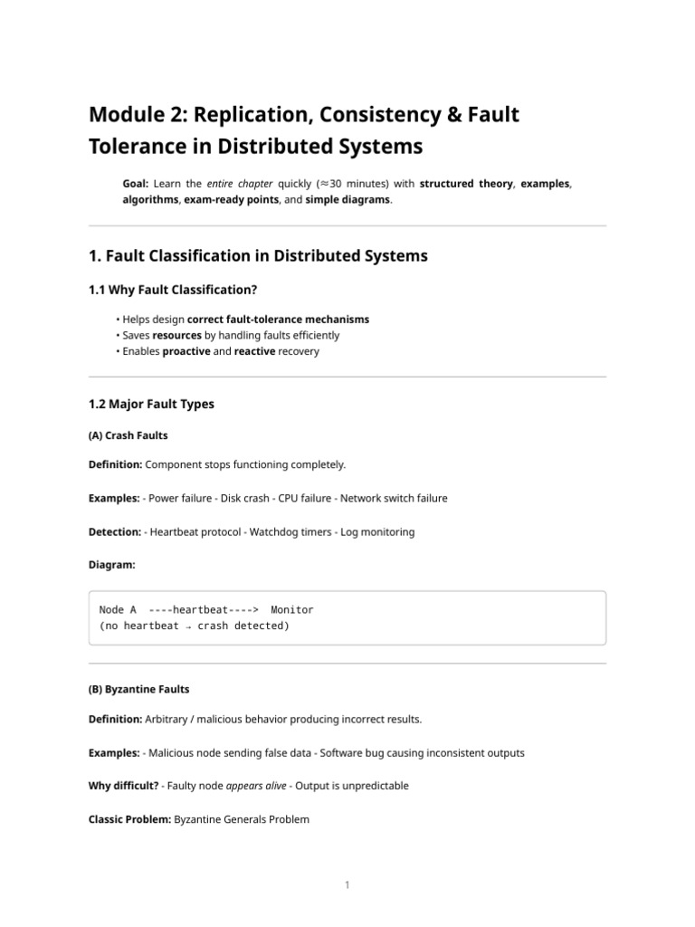 Module 2 - Replication, Consistency & Fault Tolerance (30-Min ...