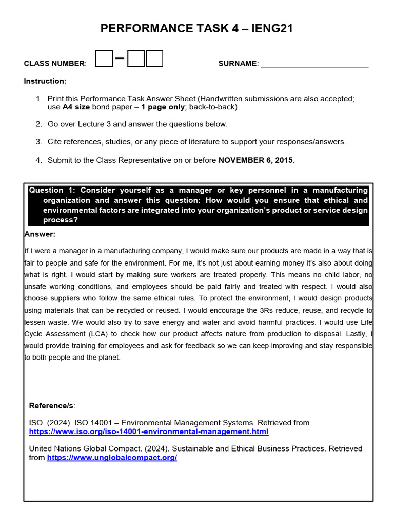 Performance Task 4 Ieng | PDF | Recycling | Economies