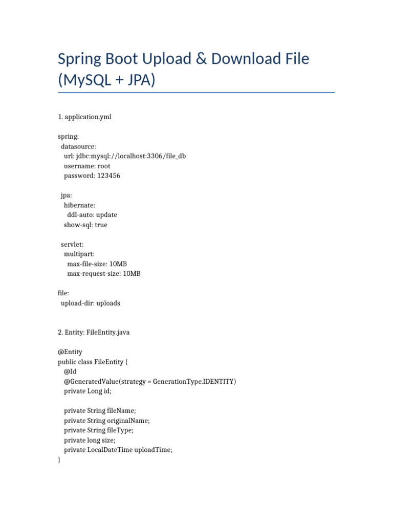 Spring Boot File Upload | PDF | Software | Computing