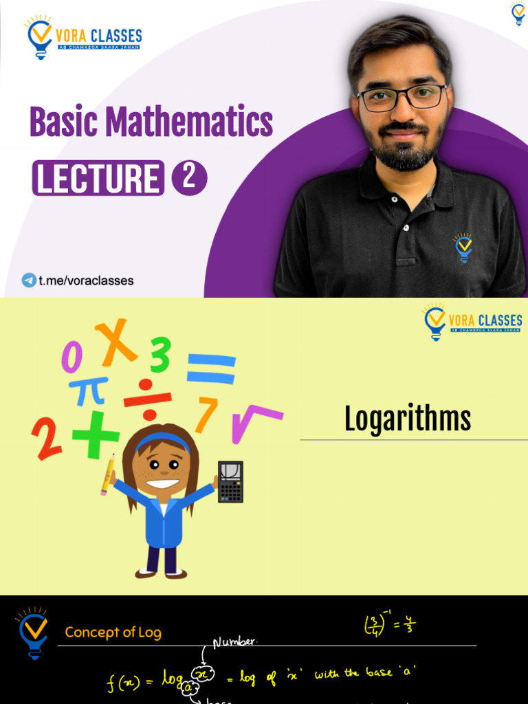 073) (Basic Mathematics) 2 Logarithms PDF | PDF
