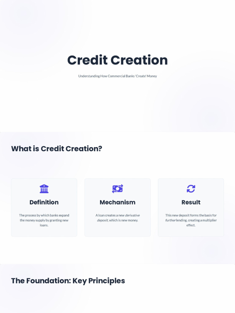 Credit Creation by Commercial Banks | PDF