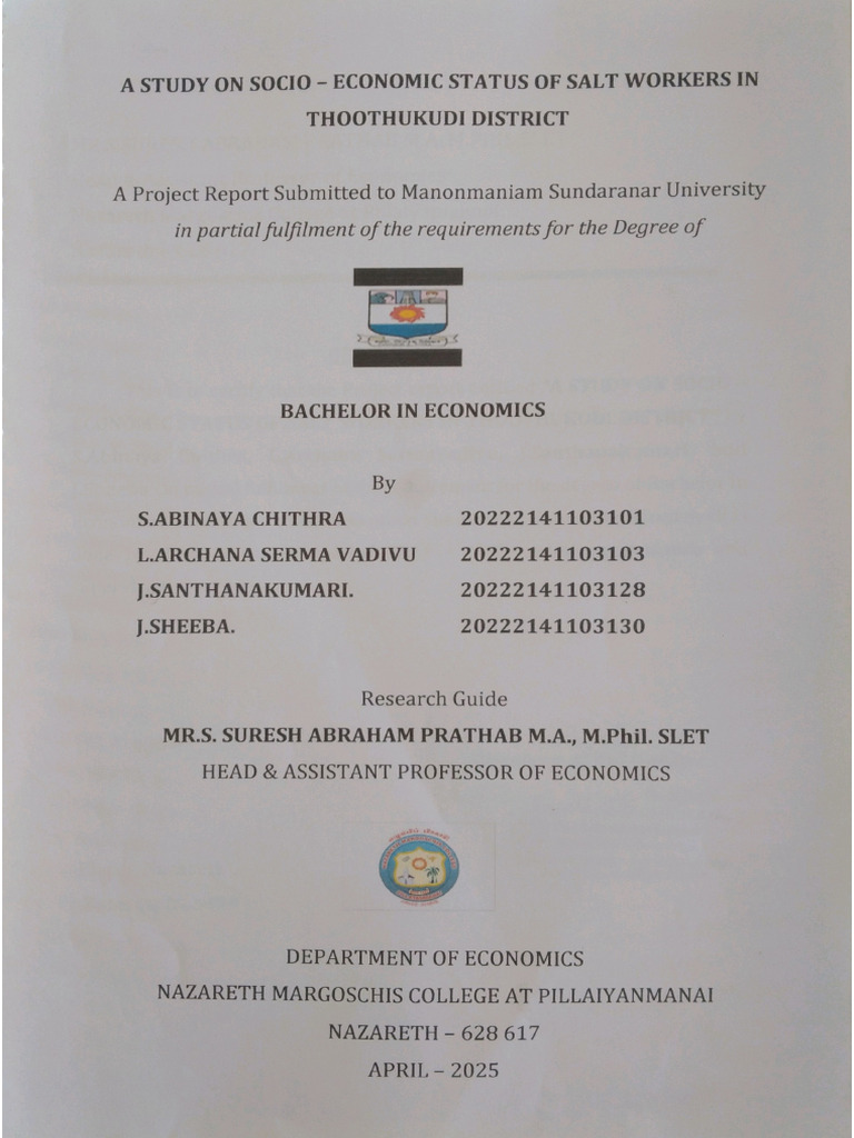 5 SS Abinaya Project 1 | PDF