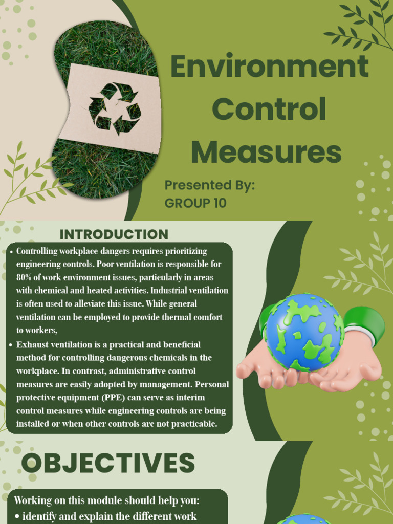 Environment Control Measure | PDF | Personal Protective Equipment ...