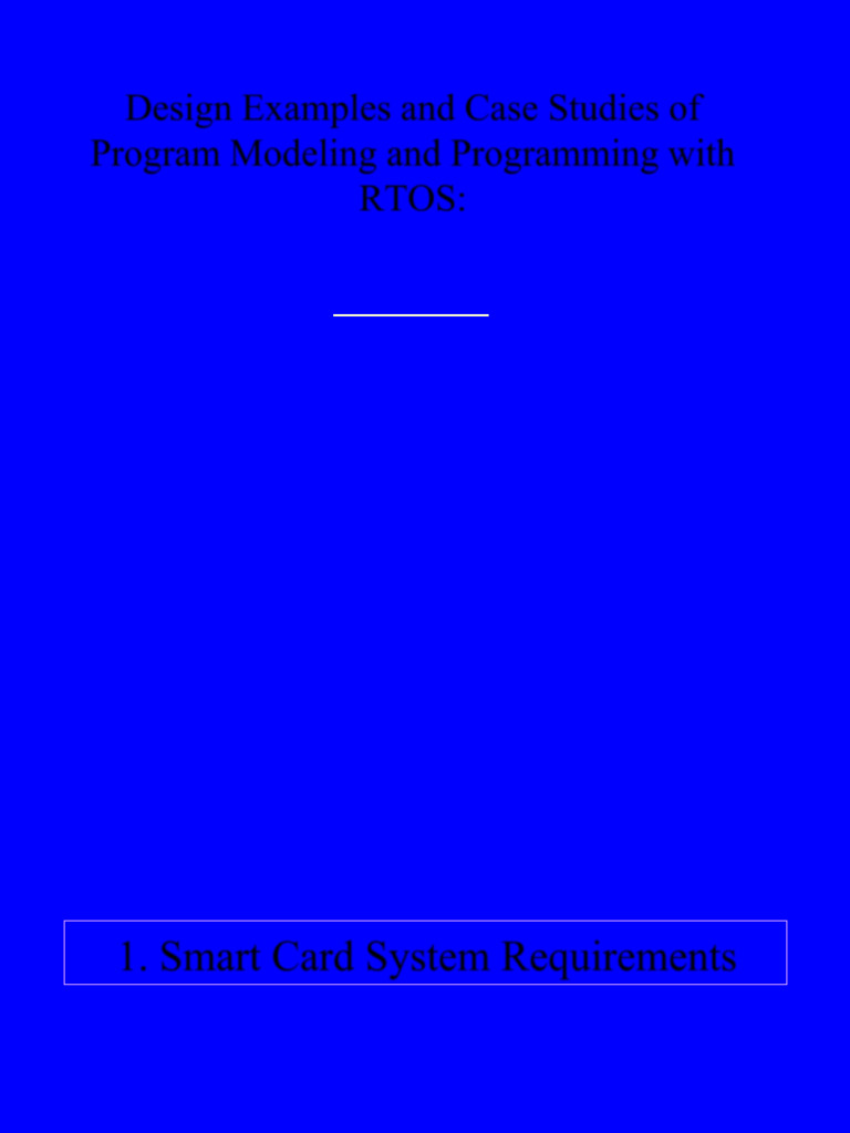 UNIT-6 Case Study For Smart Card | PDF | Embedded System | Read Only Memory